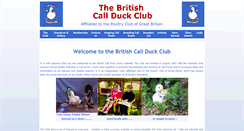 Desktop Screenshot of britishcallduckclub.org.uk