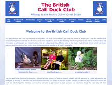 Tablet Screenshot of britishcallduckclub.org.uk